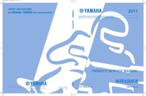 2011 Yamaha WR450FA Owner's Service Manual PDF Download