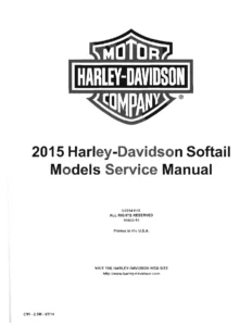 2015 Harley-Davidson Softail Models Service Manual PDF Download