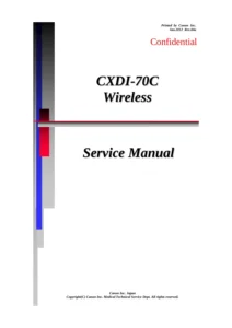 Canon CXDI-70C Wireless Service Manual PDF Download