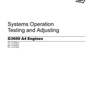 Caterpillar G3600 A4 Engines Systems Operation Testing & Adjusting Manual PDF Download
