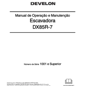 DEVELON DX85R-7 / DX89R-7 Excavator Operation & Maintenance Manual PDF Download