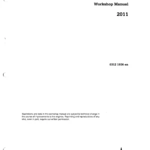 Deutz 2011 Series Diesel Engine Workshop Manual 0312 1936 en PDF Download