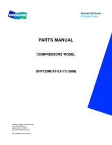 Doosan XHP1250CAT-EX-T3 (G68) Portable Compressor Parts Manual PDF Download