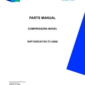 Doosan XHP1250CAT-EX-T3 (G68) Portable Compressor Parts Manual PDF Download