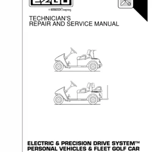 E-Z-GO 36V Electric Golf Car Technician's Repair & Service Manual – 28646-G01 (2001+)
