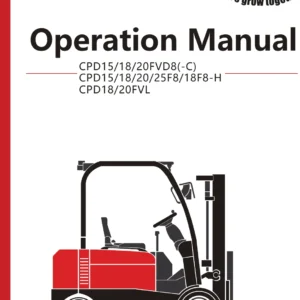 EP CPD15/18/20FVD8(-C) CPD15/18/20/25F8 18F8-H CPD18/20FVL Electric Forklift Operation Manual – PDF