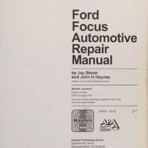 Ford Focus (2000-2011) Haynes Repair Manual PDF Download