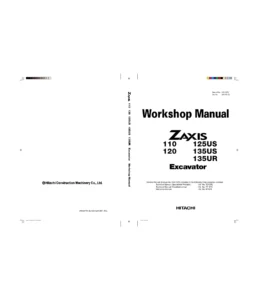 Hitachi ZAXIS 110/120/125US/135US/135UR Workshop Manual PDF Download