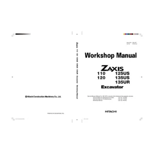 Hitachi ZAXIS 110/120/125US/135US/135UR Workshop Manual PDF Download