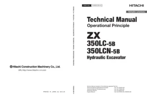 Hitachi ZX350LC-5B ZX350LCN-5B Service Workshop Technical Manual PDF Download