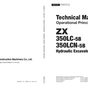 Hitachi ZX350LC-5B ZX350LCN-5B Service Workshop Technical Manual PDF Download
