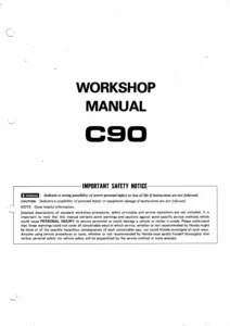 Honda C90C / C90DD / C90E Workshop Manual - Official Factory Service Manual PDF