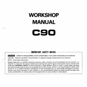 Honda C90C / C90DD / C90E Workshop Manual - Official Factory Service Manual PDF