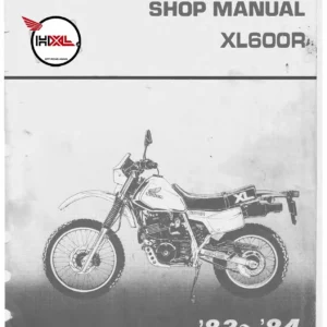 Honda XL600R 1983-1984 Service Manual PDF Download