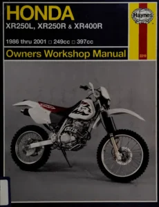 Honda XR250L XR250R XR400R 1986-2001 Workshop Repair Manual PDF Download