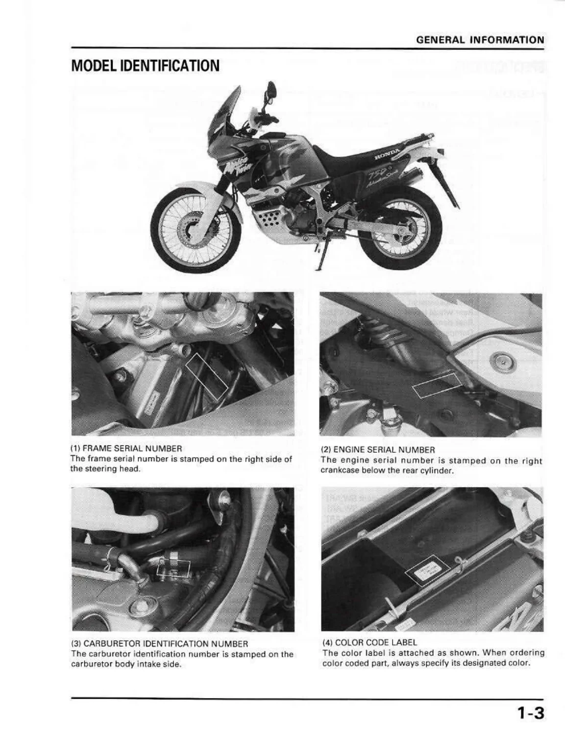 Honda XRV750T Shop Manual 1995 Service Repair PDF Download - Image 2