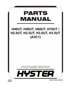 Hyster H40UT H50UT H60UT H70UT H2.0UT H2.5UT H3.0UT H3.5UT Parts Manual PDF Download