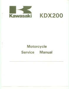 Kawasaki KDX200 Motorcycle Service Manual PDF Download