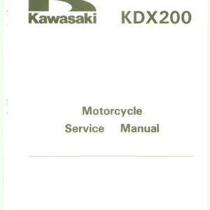 Kawasaki KDX200 Motorcycle Service Manual PDF Download