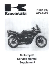 Kawasaki Ninja 500 GPZ 500S Service Manual Supplement PDF Download