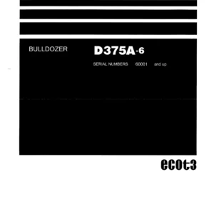 Komatsu D375A-6 Bulldozer Shop Manual SEN05006-06 PDF Download