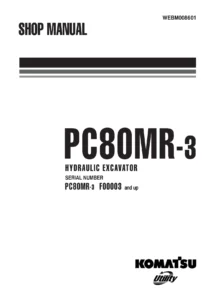 Komatsu PC80MR-3 Hydraulic Excavator Shop Manual PDF Download