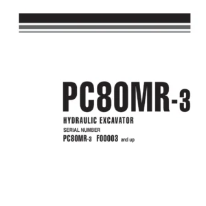 Komatsu PC80MR-3 Hydraulic Excavator Shop Manual PDF Download