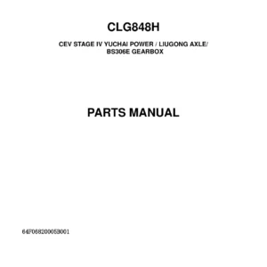 LiuGong CLG848H Wheel Loader Parts Manual PDF Download