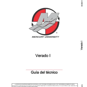 Mercury Verado I Technician Guide 90-8M0119857 PDF Download