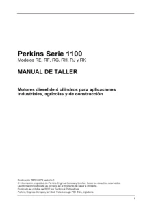 Perkins 1100 Series RE RF RG RH RJ RK 4-Cylinder Diesel Workshop Manual Spanish PDF Download