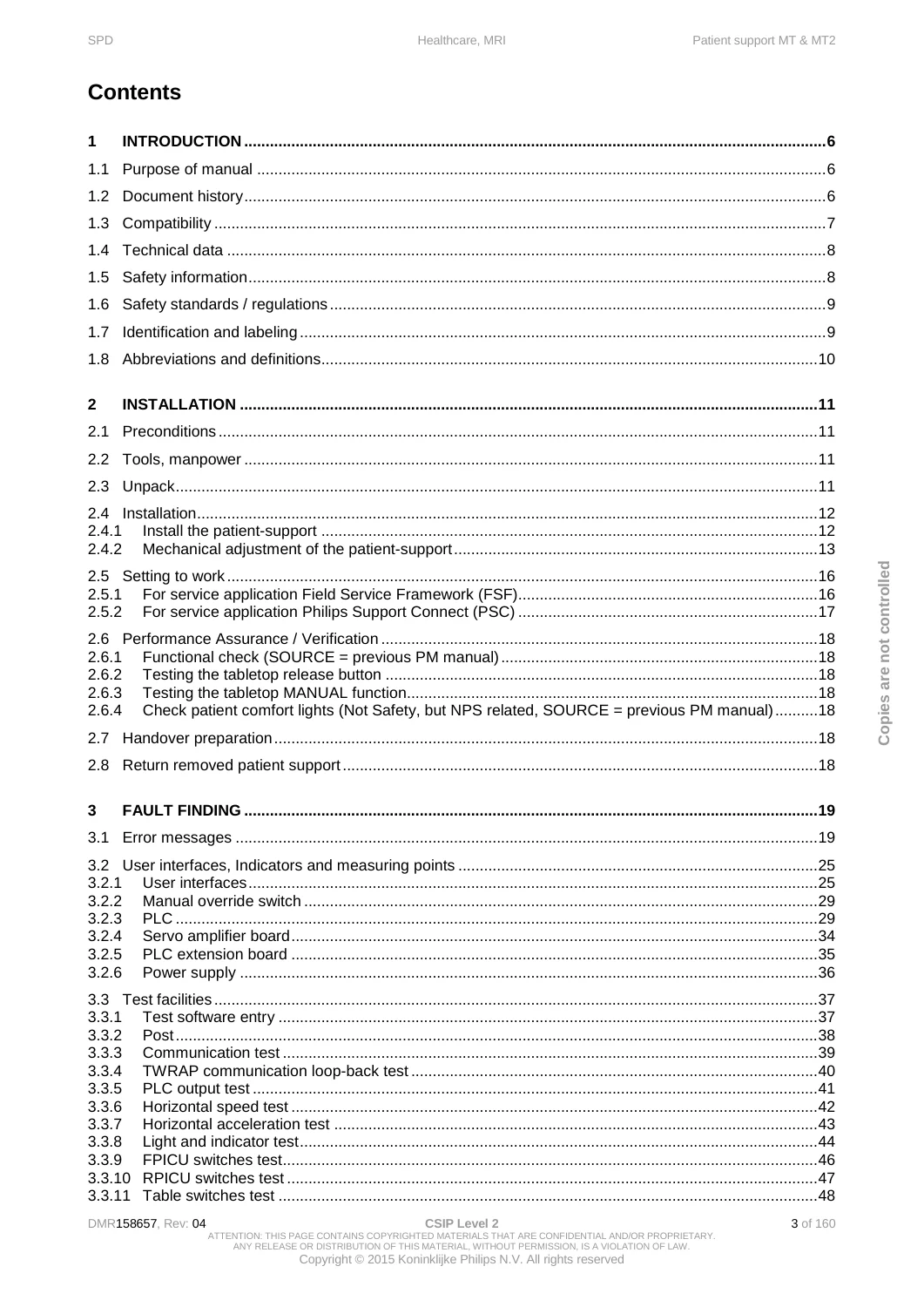 Philips MRI Patient Support MT MT2 Intera Achieva Multiva Service Manual PDF Download - Image 2