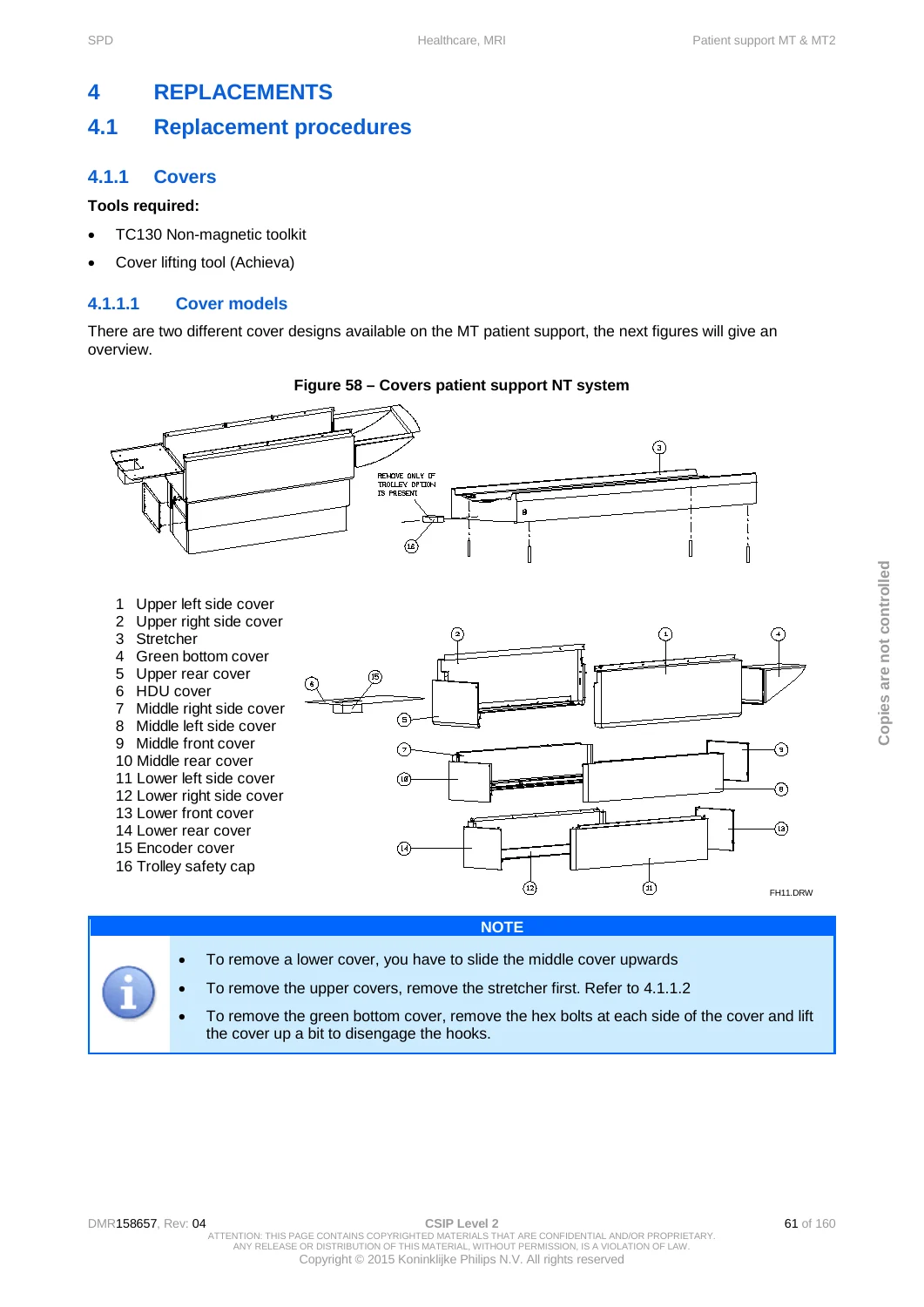 Philips MRI Patient Support MT MT2 Intera Achieva Multiva Service Manual PDF Download - Image 3