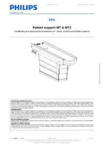 Philips MRI Patient Support MT MT2 Intera Achieva Multiva Service Manual PDF Download
