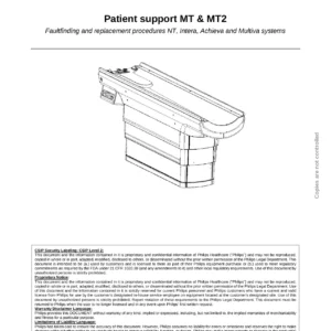Philips MRI Patient Support MT MT2 Intera Achieva Multiva Service Manual PDF Download