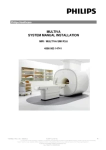 Philips Multiva 1.5T MRI System Installation Service Adjustment Drawings Manual R3.6 PDF Download