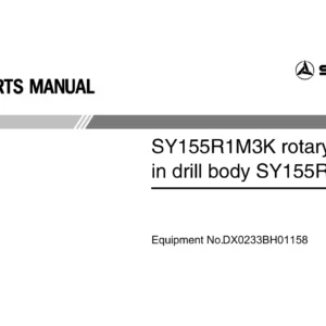 SANY SY155R1M3K Rotary Drill Parts Manual PDF Download