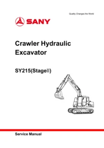 SANY SY215 (Stage Ⅱ) Hydraulic Excavator Service Manual PDF Download