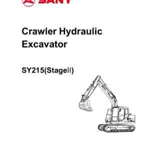 SANY SY215 (Stage Ⅱ) Hydraulic Excavator Service Manual PDF Download