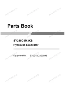 SANY SY215C9M3KS Hydraulic Excavator Parts Book PDF Download