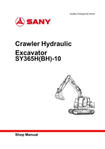 SANY SY365H(BH)-10 Crawler Hydraulic Excavator Shop Manual PDF Download