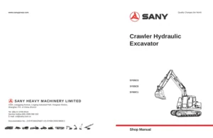 SANY SY55C3 SY55C9 SY60C1 Crawler Excavator Shop Manual PDF Download