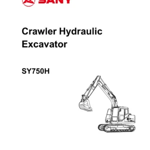 SANY SY750H Hydraulic Excavator Service Manual PDF Download