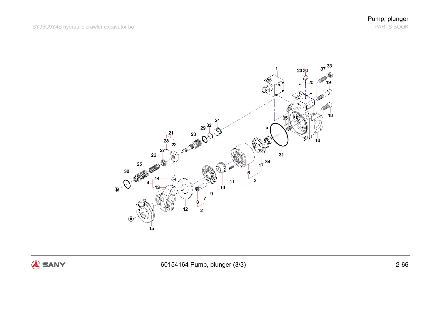 SANY SY95C9 Hydraulic Crawler Excavator Parts Manual PDF Download - Image 2