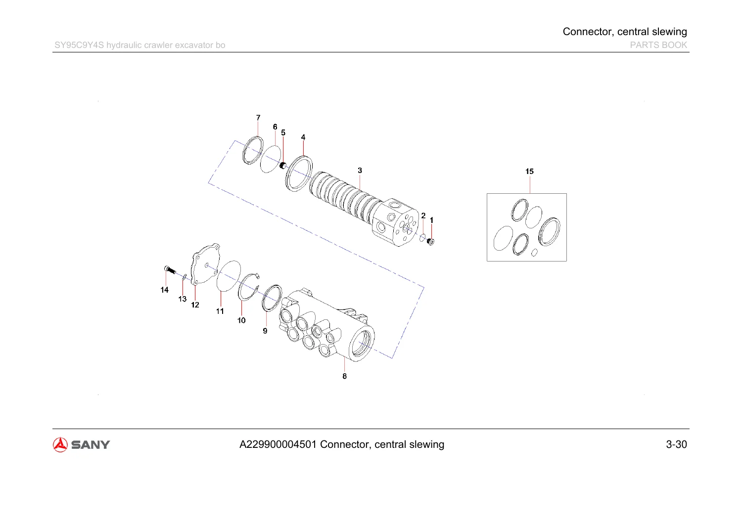 SANY SY95C9 Hydraulic Crawler Excavator Parts Manual PDF Download - Image 3