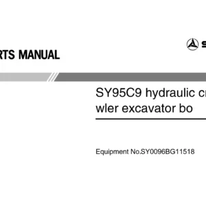 SANY SY95C9 Hydraulic Crawler Excavator Parts Manual PDF Download