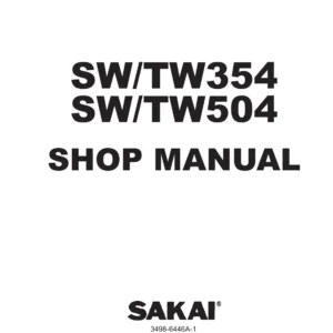Sakai SW354 TW354 SW504 TW504 Shop Manual Vibratory Roller Service Repair PDF