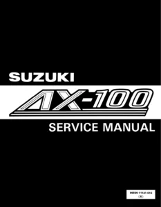 Suzuki AX-100 Service Repair Manual PDF Download