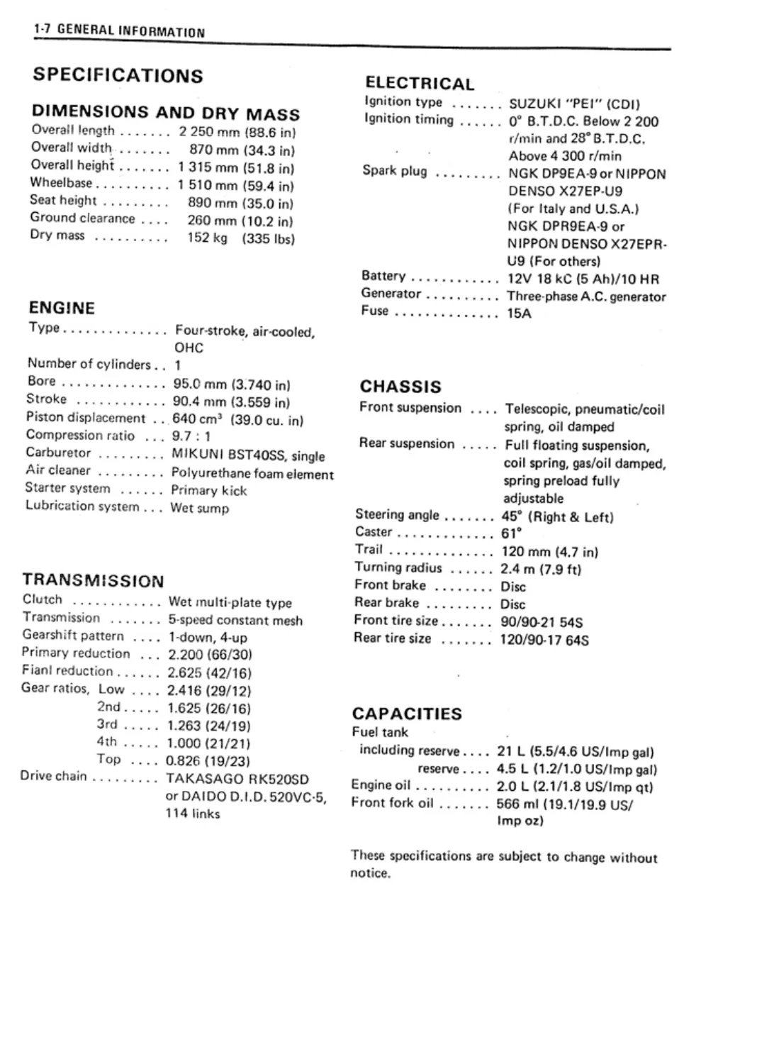 Suzuki DR650R DR650S Service Manual 1990-1993 PDF Download - Image 2