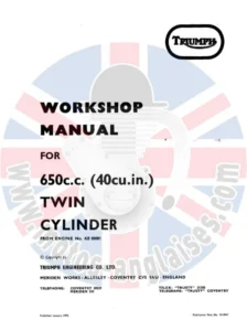 Triumph 650cc Twin Cylinder Workshop Manual from Engine KE 00001 PDF Download