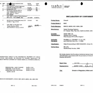 Varian Clinac 600C 6EX Low Energy C-Series Databook Wiring Schematics PDF Download